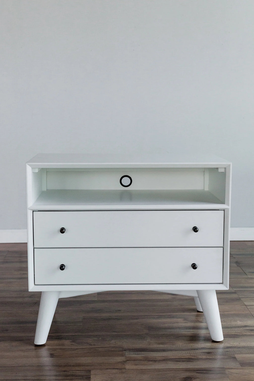 White 2 Drawer Wood Nightstand T683939