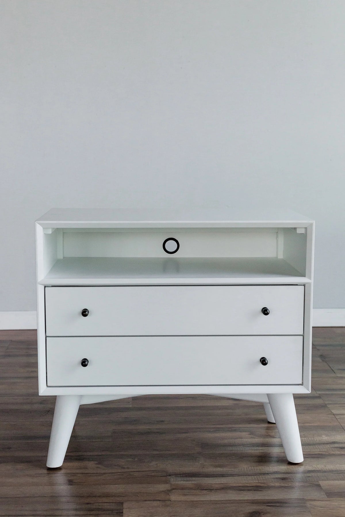 White 2 Drawer Wood Nightstand T683939