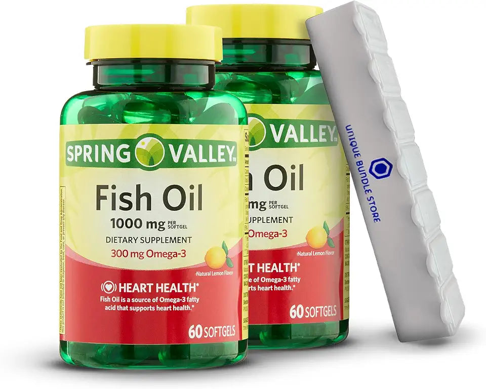 Omega 3 1000mg Lemon Flavor 60 Softgels Fish Oil Supplement I8092