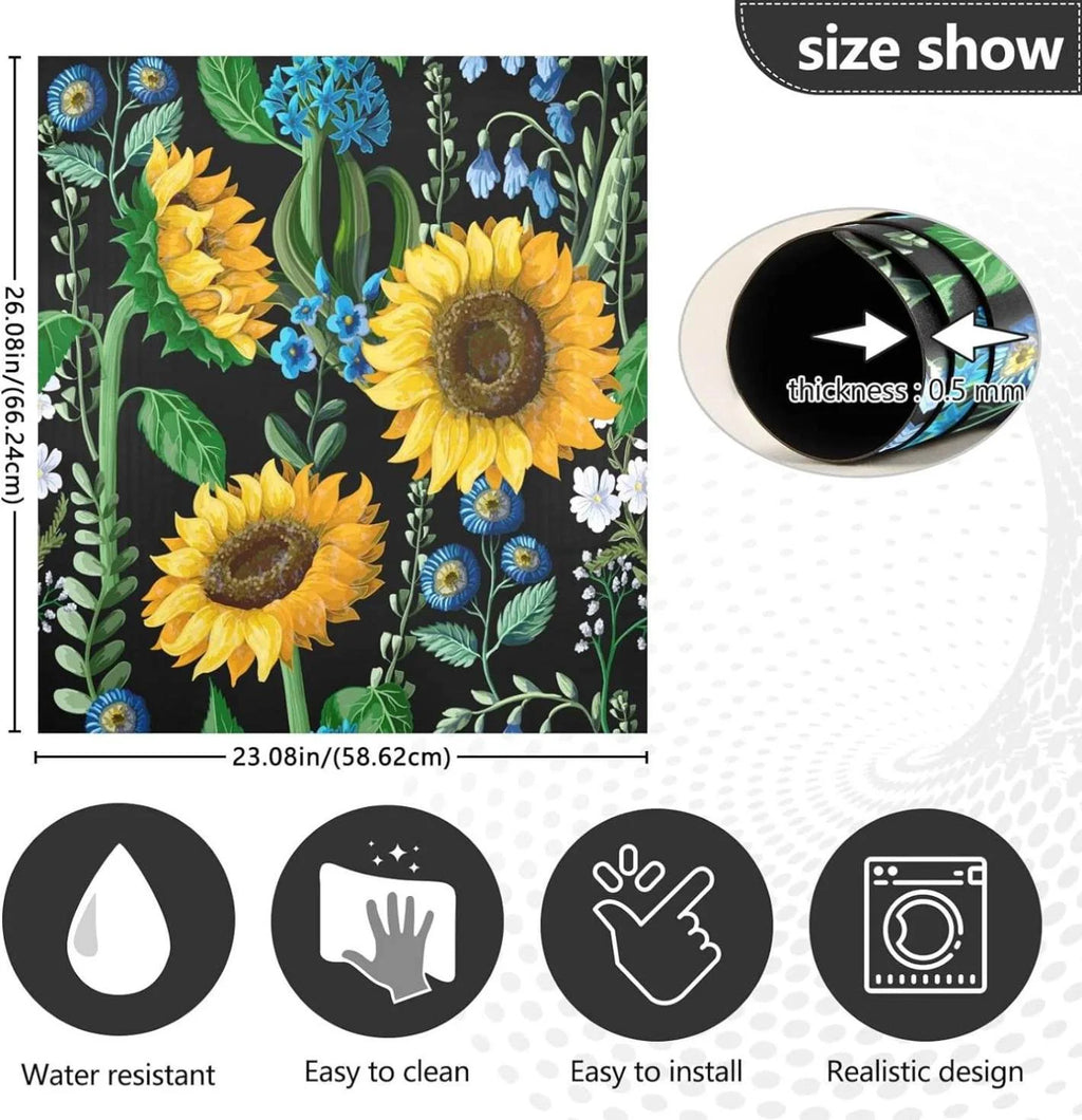 Botanical Sunflower Dishwasher Magnet Cover 23"Wx26"H H265139