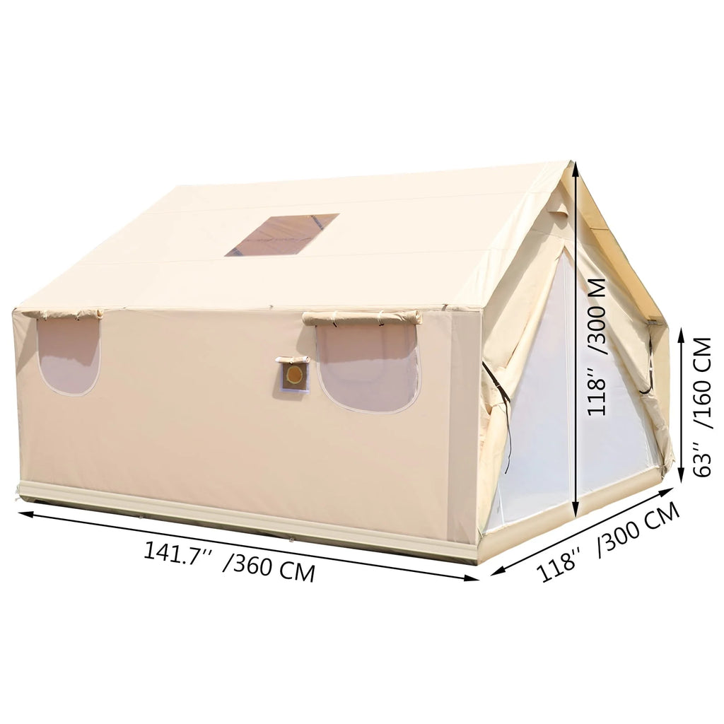 Canvas Wall Tent 10x12ft with Stove Hole Z78771