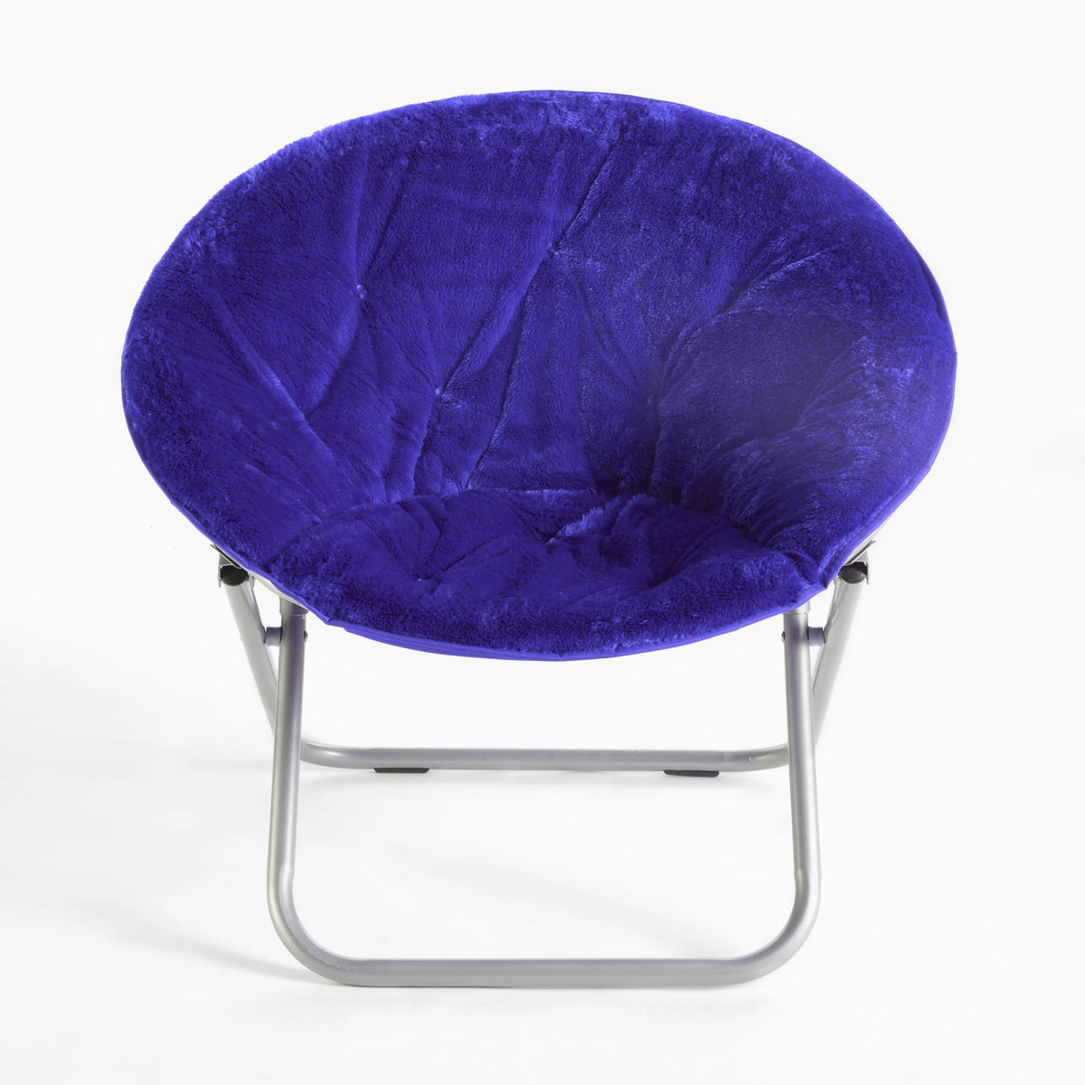 Navy Faux Fur Saucer Chair K425403