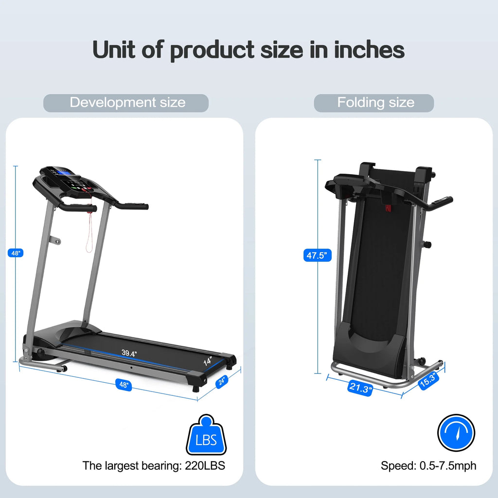 Folding Treadmill 1.5HP 220 LB Max Weight M730