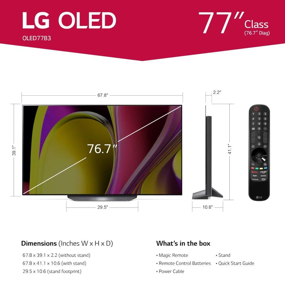 77 Class 4K UHD OLED Smart TV with Dolby Vision G3249