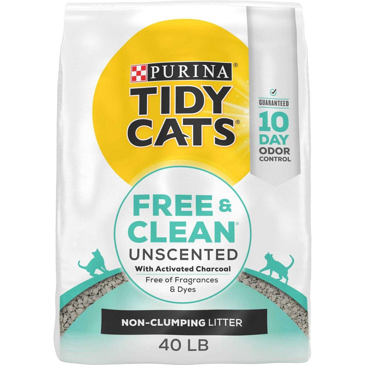 Unscented Non Clumping Cat Litter with Activated Charcoal E20575