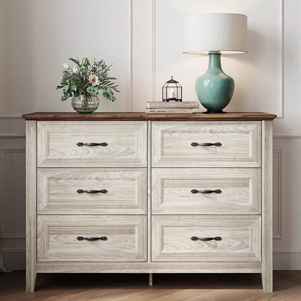 Rustic Oak 6 Drawer Dresser A621159