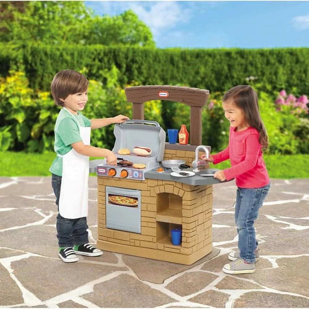 12-Piece Plastic Outdoor Pretend Play Kitchen Toys Playset Q448072