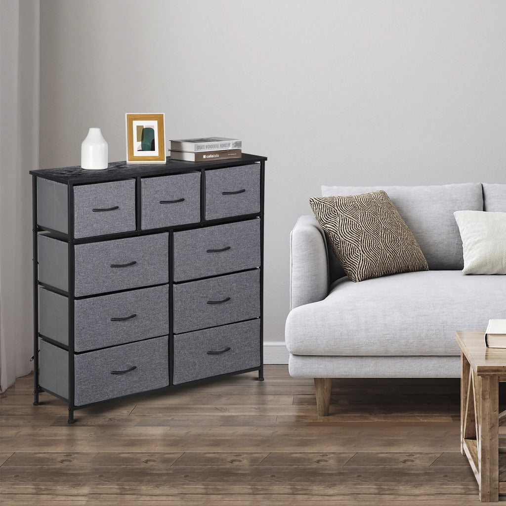 9 Drawer Fabric Storage Dresser W7421