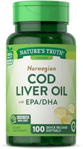 Cod Liver Oil Dietary Supplement 100 Softgels Pack of 6 T94273