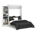 White Queen Murphy Bed with Closet Organizer F798