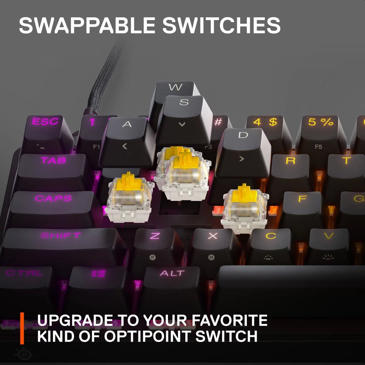 Wired 60% Gaming Keyboard with RGB Lighting - Black A59357
