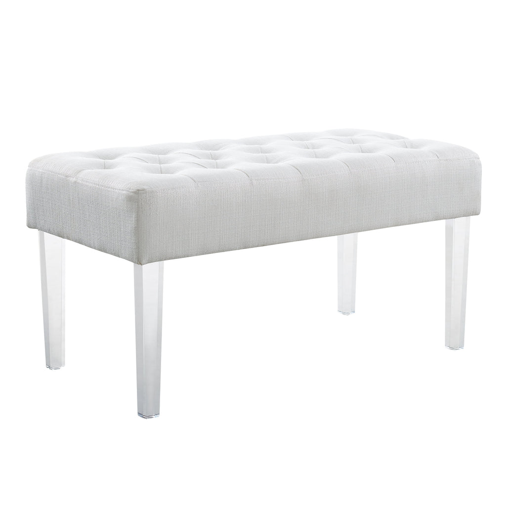 Tufted Bench with Acrylic Legs C76334