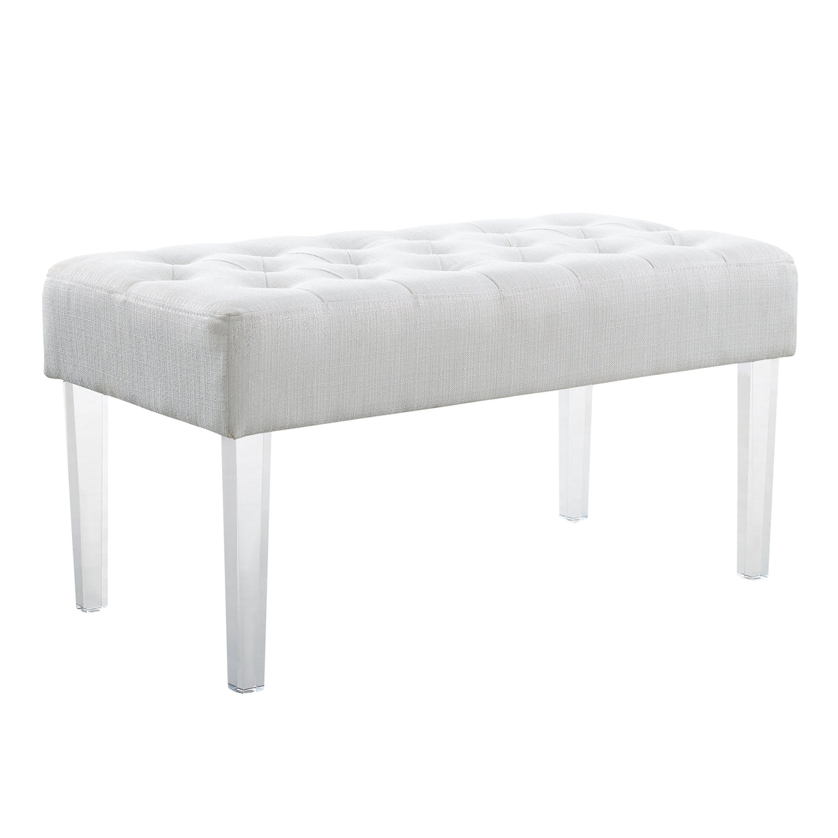 Tufted Bench with Acrylic Legs C76334