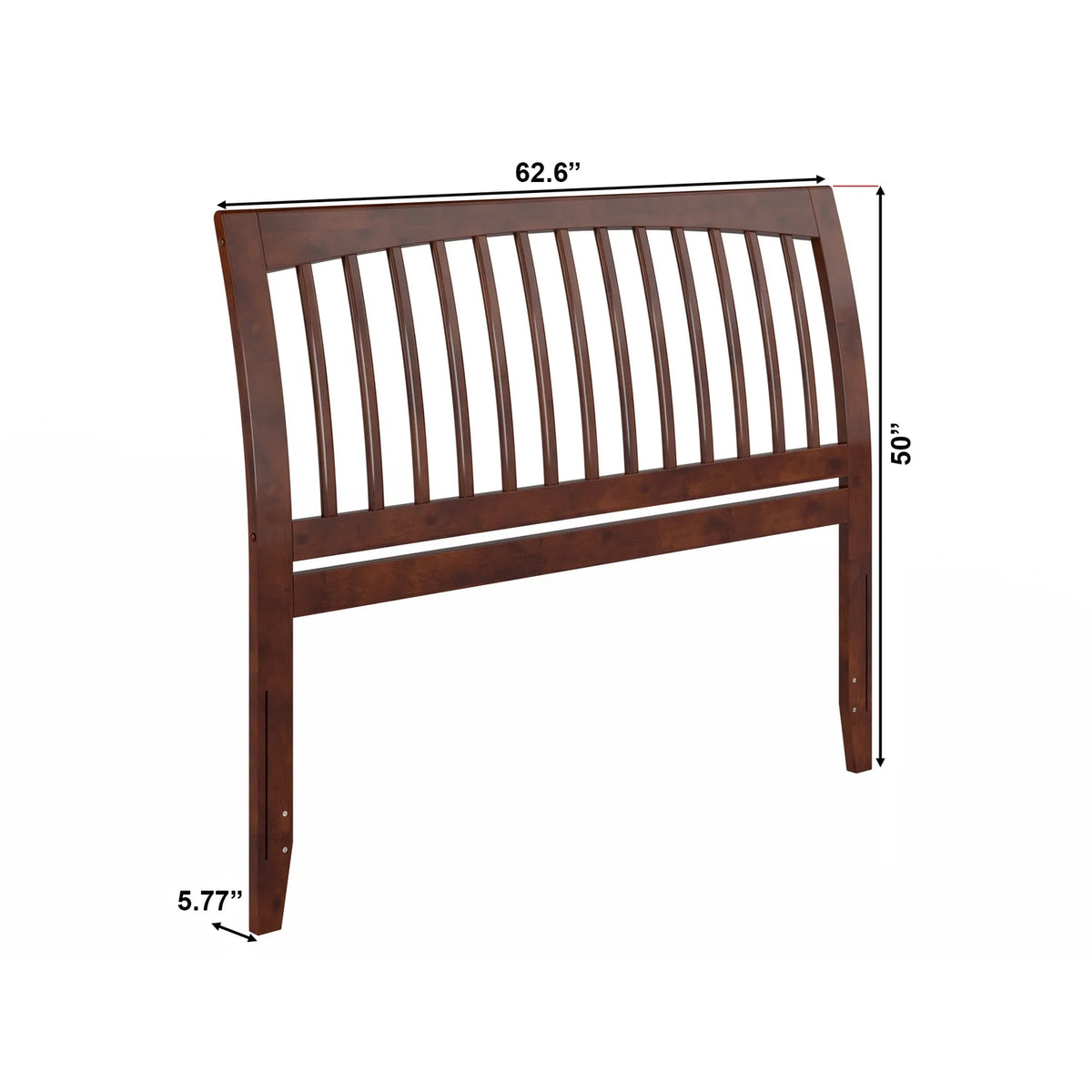 Queen Sleigh Solid Wood Slat Headboard O7877