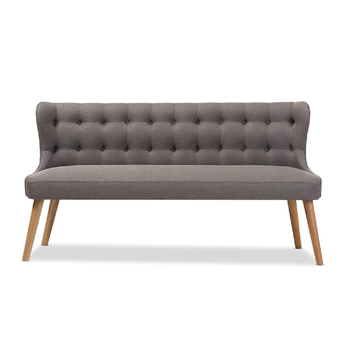Grey Fabric 3-Seater Settee Bench L522457