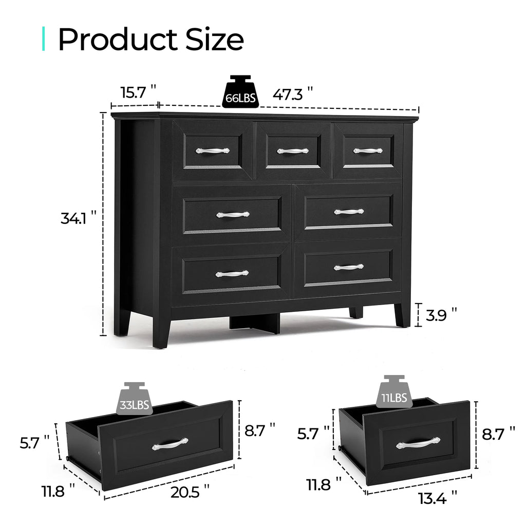 Rustic Oak 6 Drawer Dresser A621159