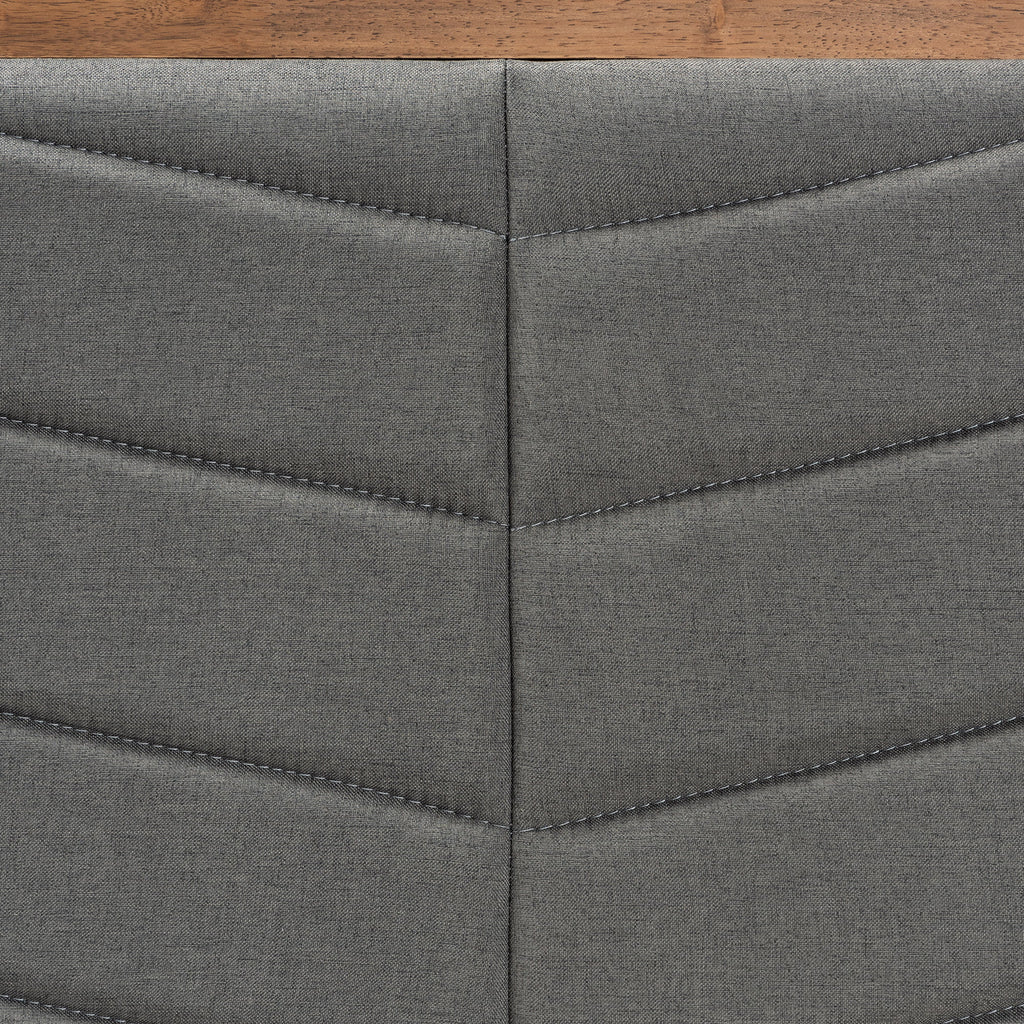 Dark Grey Fabric Upholstered Full Size Headboard Y5345