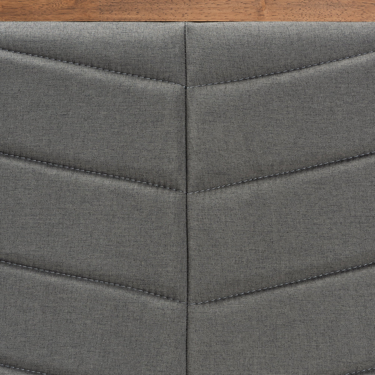 Dark Grey Fabric Upholstered Full Size Headboard Y5345