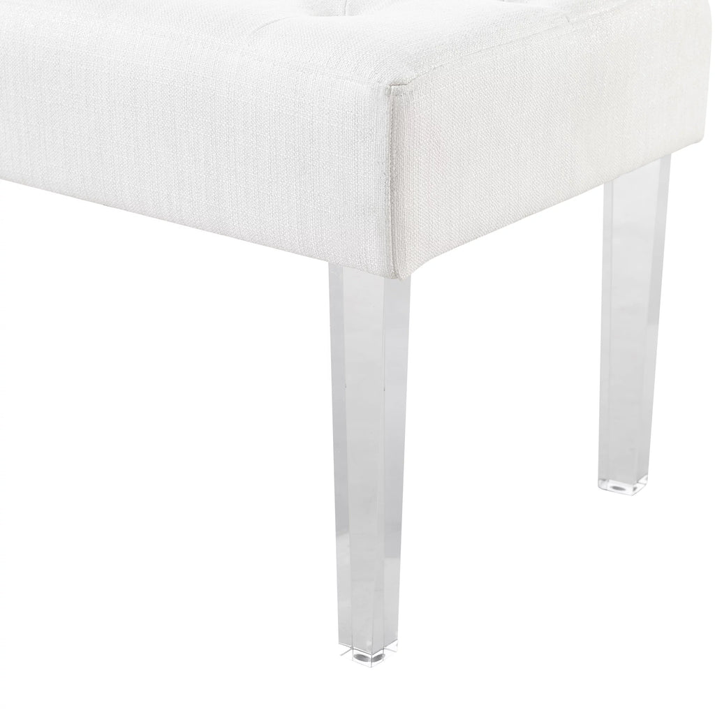 Tufted Bench with Acrylic Legs C76334