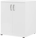 White Laundry Room Storage Cabinet with Doors and Shelves B1140