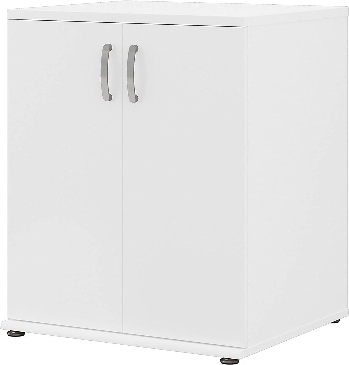 White Laundry Room Storage Cabinet with Doors and Shelves B1140