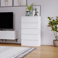 White 5 Drawer Wood Dresser N412912