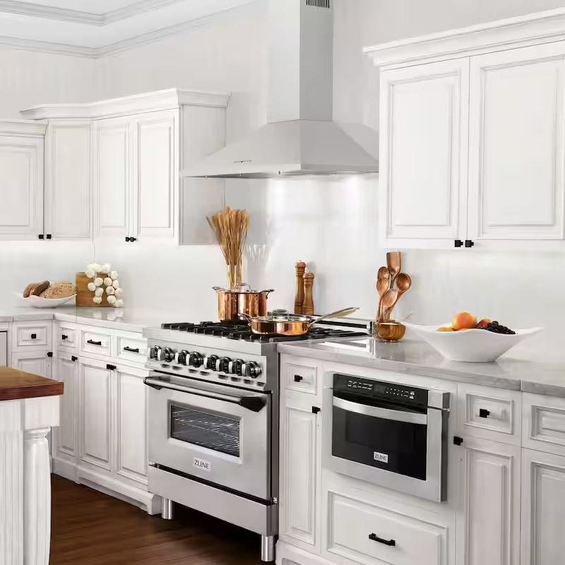 30 in. 400 CFM Convertible Wall Mount Range Hood in Stainless Steel O41709