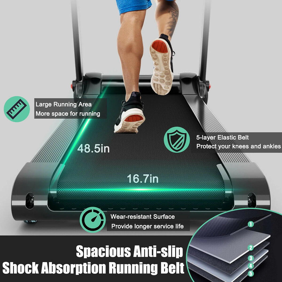 Folding Electric Treadmill Running Machine S4512