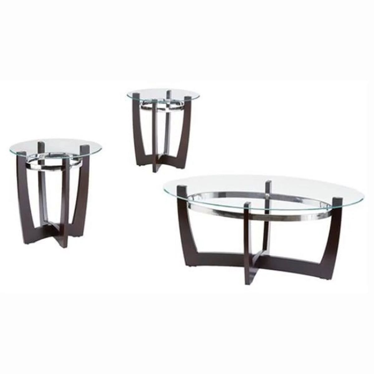 Glass Top End Tables, Pack of 3 P7682