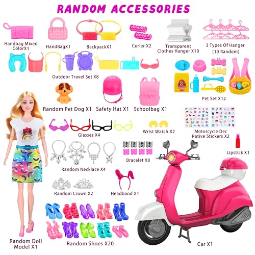 91 Pcs Doll Convertible Car Set J222685