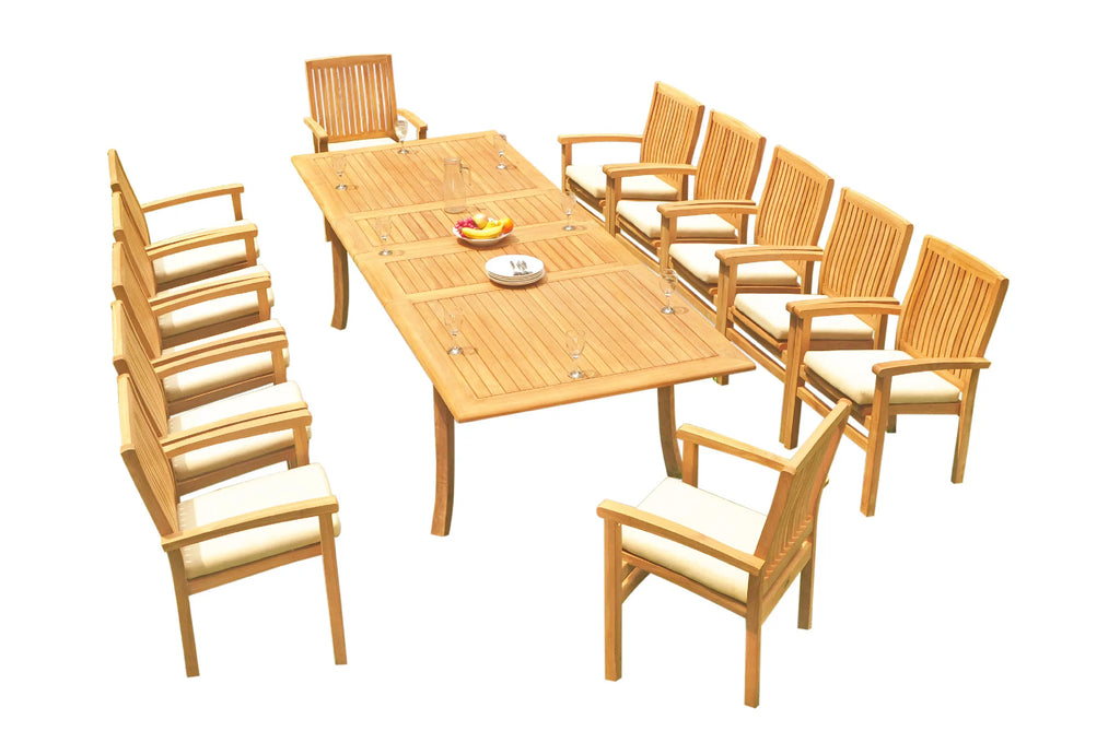 Grade-A Teak 13 Pc 12 Seater Dining Set O110