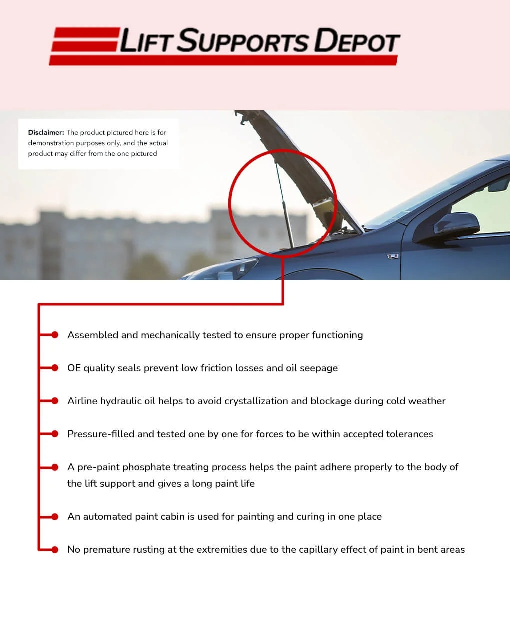 Trunk Lift Supports Gas Shock J979