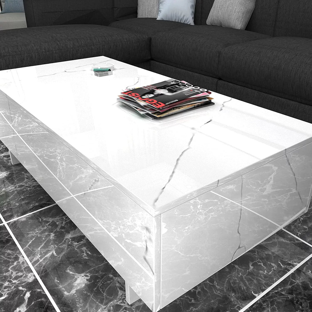 White High Gloss Coffee Table Y96362