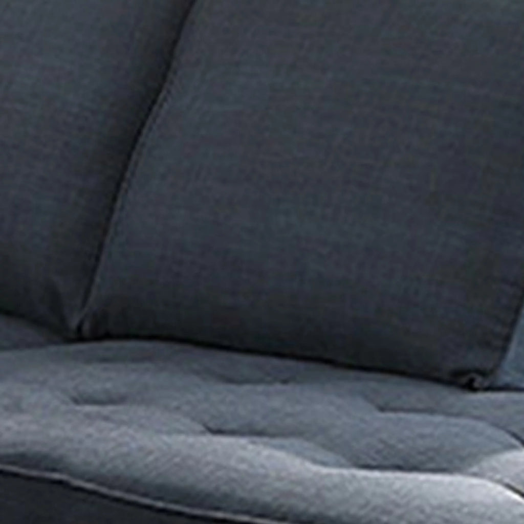 Blue Fabric L Shape Sectional Sofa with Reversible Chaise M76839