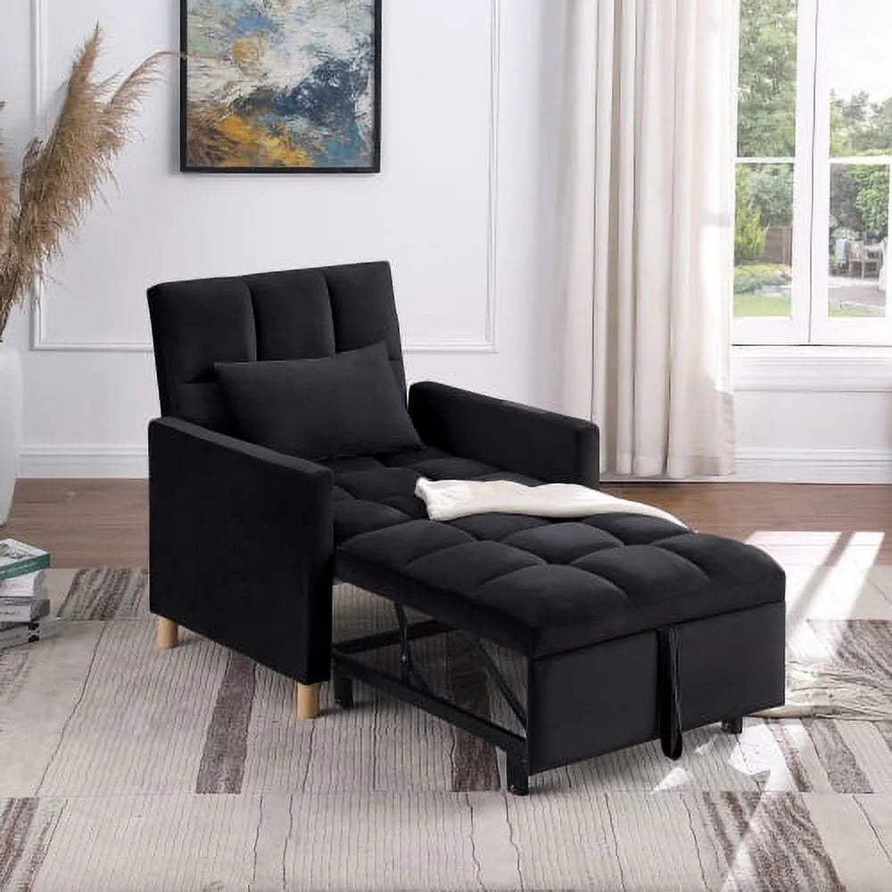 Convertible Sleeper Sofa Chair Bed with Pillow L940