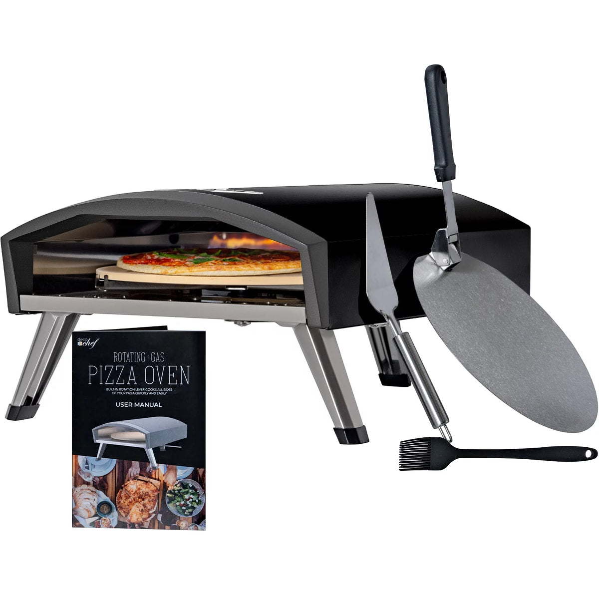 Black Portable Gas Pizza Oven X33411
