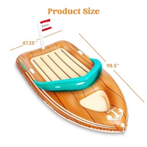 Inflatable Boat Pool Float with Cooler O13287