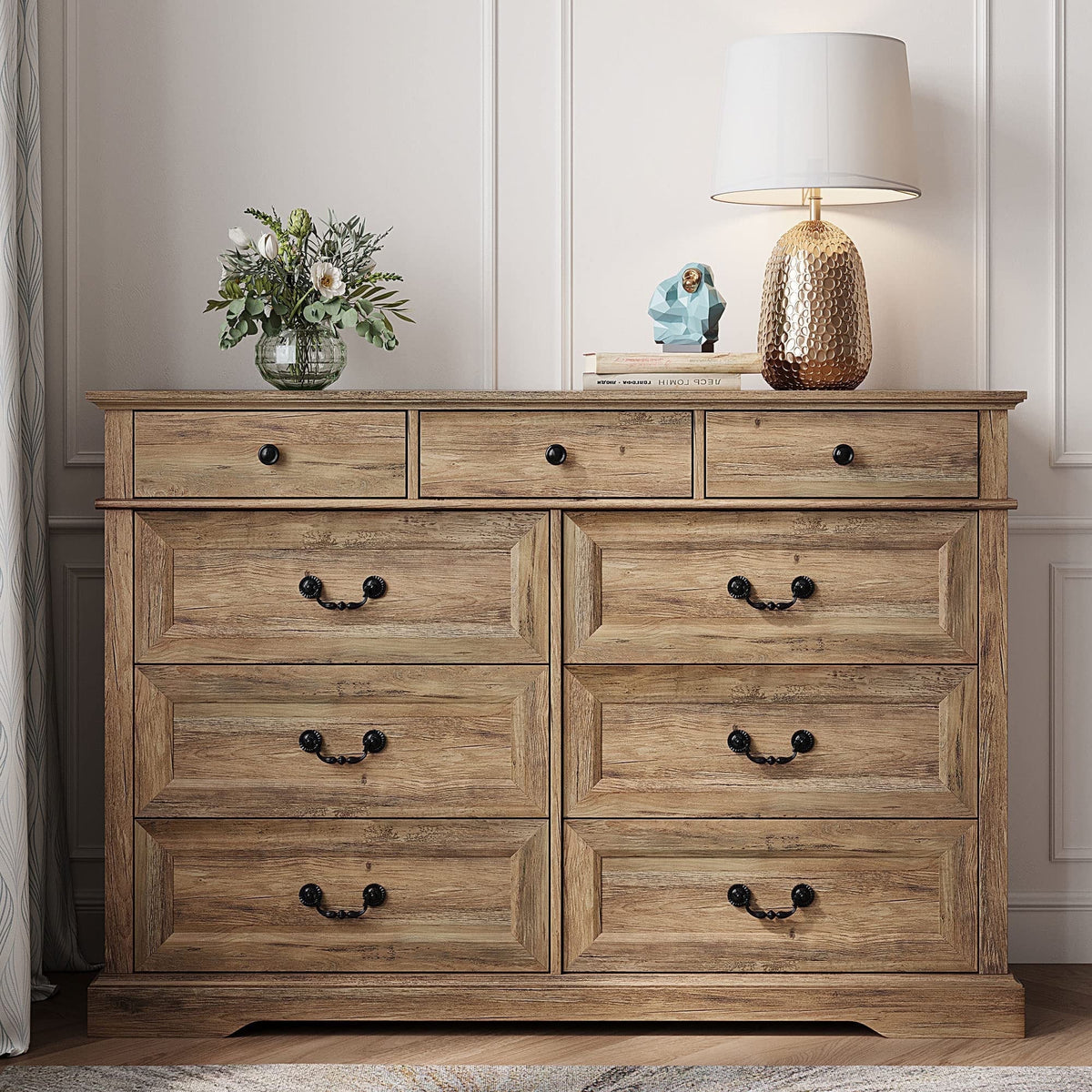 Rustic Oak 6 Drawer Dresser A621159