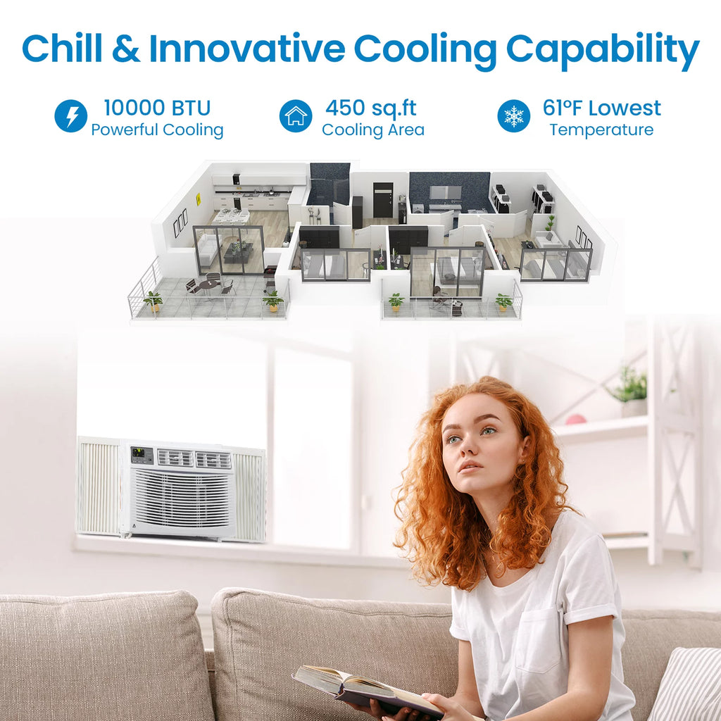 8,000 BTU Window-Mounted Air Conditioner with Remote/App Control Z532726