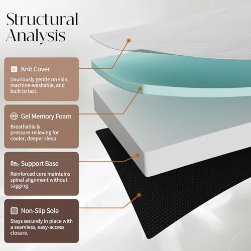 6 Inch Queen Memory Foam Tri-Fold Mattress with Washable Cover B249653