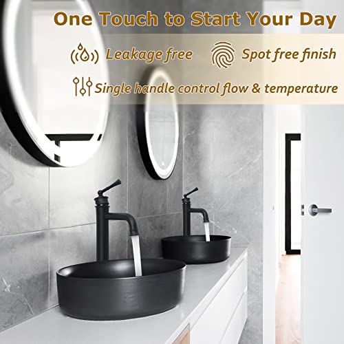 Polished Chrome Tall Single Handle Vessel Sink Faucet with Pop Up Drain B4411